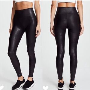 Spanx Full Length Faux Leather Leggings Black Size Small
